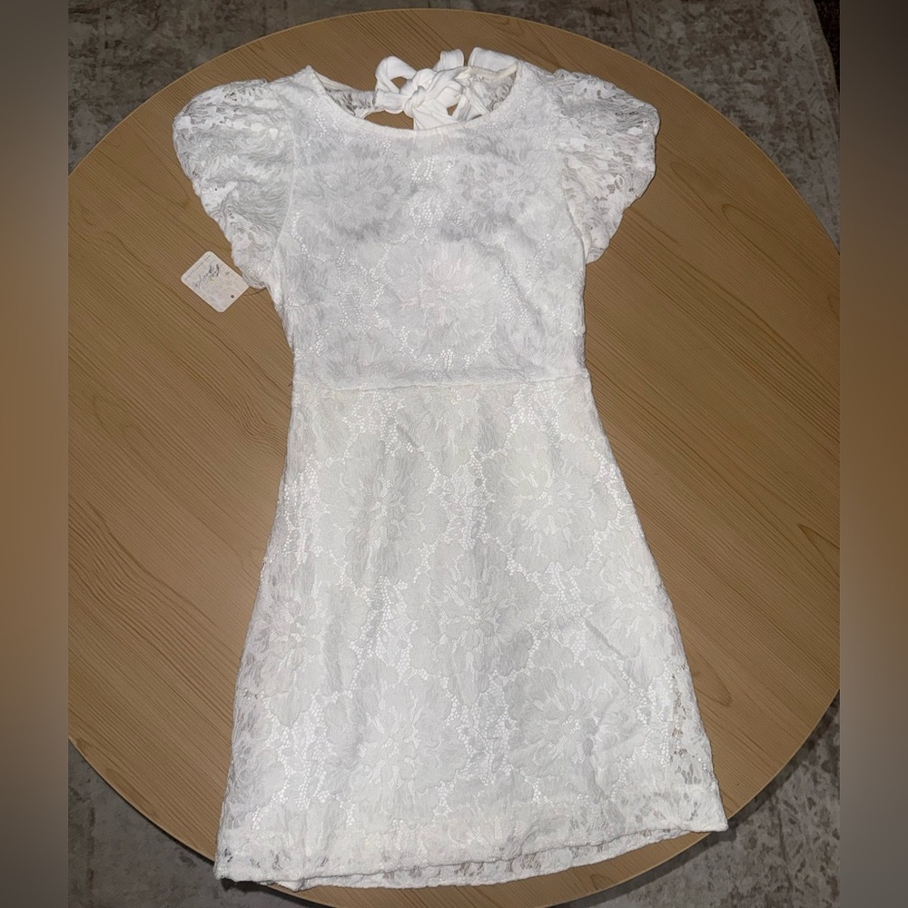 Free People NWT White Lace Midi Dress Size XS - Picture 4 of 9